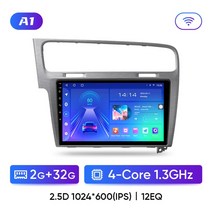 BMW 카플레이 카플레이 HD 멀티미디어 플레이어 안드로이드 10 오토 퀄컴 GPS 스테레오 동영상 2din 폭스바겐 골프 7 MK7 GTI 2011- 용, 09 A1 2G 32G S