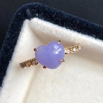 옥 반지 가락지 비취 한복 스위트 S925 실버 골드 도금 바이올렛 칼세도니 러브 링 여성용 우아한 다용도 상감 큐빅 링 닝