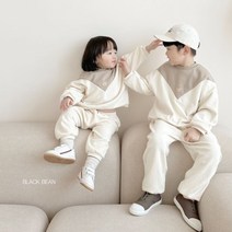 배색곰상하세트 키즈 봄아동복 아기코디 남아 여아 블랙빈