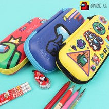 EVA 어몽어스 펜파우치 필통/펜슬케이스/연필통/초등/학생/아동/어린이/입학/준비물, 어몽어스 EVA펜파우치 블루