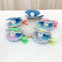 여아 진주 조개 포인트 핀 유아 진주 핀
