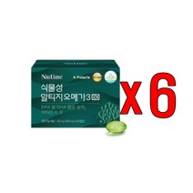 뉴틴 김수현 식물성 알티지오메가3 rTG오메가3 순도 80% 60캡슐, 6박스