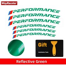 자동차캘리퍼 6Pcs 자동차 브레이크 캘리퍼스 스티커 고온 방수 비닐 데칼 BMW호환호환 F20 E90 Z4 X3, 05 A Reflective green