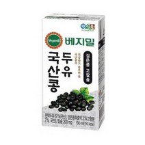베지밀 국산콩 두유 검은콩 고칼슘, 7개, 190ml