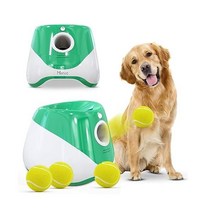 Generic 913474 Minic 자동 강아지 볼 런처 39.1m1030피트 3 발사 거리 소형 중형견 인터랙티브 장난감 실내 실외용 미니 테니스 공 3개 가방 포함