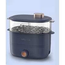 350W 다기능 전기 음식 증기선 계란 보일러 스팀 밥솥 요리 아침 식사 기계 끓는 2 레이어 타이밍, 02 Blue_01 220-240V_01 미국