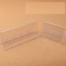 투명 플라스틱명패 테이블용 이름표꽂이 거치대 홀더, 200x70mm