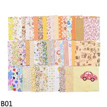 누빔원단 벨보아 털 원단사각형 패치 워크 코튼 바느질 패브릭 퀼트 소재 DIY 홈 쿼터 공예 10x10cm 50 개, 01 B01