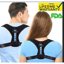 허리 요추 지지대 견인기 척추측만증 디스크남성 및 여성 아동을 위한 자세 교정기 - 목, 검은색, m