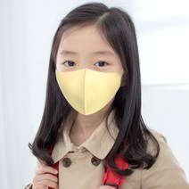 워너빅 국내제작 옐로우 면 마스크 키즈 어린이 주니어 아동 초등학생 중학생7세부터 13세까지, 1개