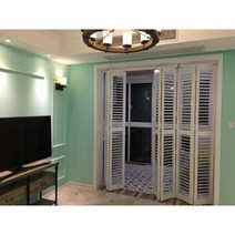 루버셔터 파티션 원목커튼 우드셔터 인테리어