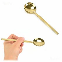 티타늄 실용적인 아이스크림 빙수 스푼 디저트스푼 15.8cm 3호, 단일속성