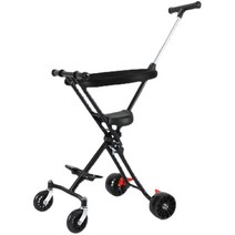 휴대용 접이식 여행용 유모차 초경량 기내반입 유모카, 화이트 오프로드 휠 쿠션