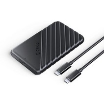 SSD 외장하드 USB c타입 SSD 인클로저 케이스 6TB 외장 어댑터 박스 2.5 인치 SATA ssd용 플라스틱 충격 방, 05 C to C Black, 한개옵션1