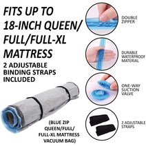 Queen/Full-XL 폼 매트리스 진공 백 이동 보관 및 배송용 스트랩이 있는 씰, 04 130x210cm