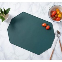 국산 테이블리즘 1+1 2+2 옥타곤 에그 실리콘 식탁매트, 딥에메랄드