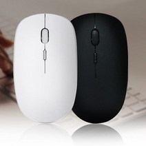 닐스샵_ 오피스용마우스 컴퓨터 기능성마우스 손목마우스 버티컬마우스 노트북 키보드, 닐스샵_ 가볍고 조용한 휴대용 무소음 슬림 무선 마우스, 닐스샵_ 블랙 마우스