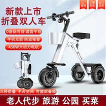 접이식 전기 자동차 초경량 휴대용 소형 남녀 미니 성인 편리한 삼륜 운송 배터리 자동차, 36V, 기술 그레이 450W 전원 대형