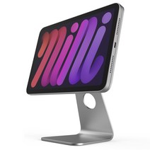 킨닉스 알루미늄 아이패드 미니 6세대 마그네틱 거치대 자석 스탠드 받침대 필기 드로잉, 실버