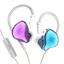 스테레오베이스 KZ EDC 이어폰 인 이어 소음 취소 이어폰 47.24 인력 와이어 길이, 화려한, 밀 버전으로