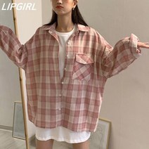 립걸베티 포켓 체크남방