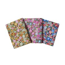 퀼트패키지 컬러풀 미니 플라워 프린트 원단 1/4마 3종