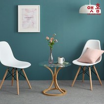 [앳홈] 강화유리 원목 테이블, 단품(AT-10026)