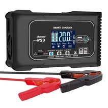 HTRC 20-Amp 스마트 배터리 충전기 리튬 LiFePO4 납산AGM/젤/SLA.. 자동차 세류 유지 보수/딥 사이클 12V/20A 및 24V/10A 보트용 오토바이 잔디 깎는