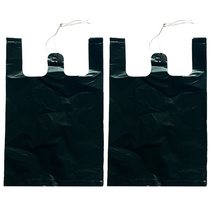 이쁜이봉투 손잡이 일반 비닐 마트봉투 검정 (묶음 가능), 3호-검정, 400개, 8L