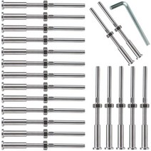 1/8 인치 케이블 난간에 대한 수신기 터미널 피팅 20PCS 보이지 않는 턴버클 손 스웨이지 스터드 스레드 긴장 육각 종료, 하나, 은