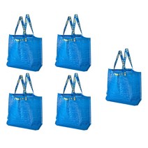 이케아 프락타 장바구니 M 시장 마트 가방 45X18cm 36L 캠핑 여행, 5개