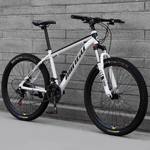 ( MTB 산악자전거 ) 24/26인치 27단 입문용 크로스컨트리 자전거, 24인치, 익스트림 에디션 - 화이트  블랙