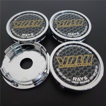 알로이게이터 자동차 휠가드 휠보호 프로텍터 Volk Rays용 휠 센터 캡 허브 VR 52mm 림 커버 로고 엠블럼 배지 스타일링 액세서리 58mm 4 개, 4D