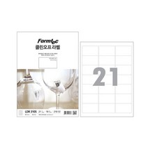 폼텍 클린오프 라벨 LDR-3105 21칸 10매 모조지라벨, 단품