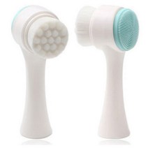 모공 세안 브러쉬 실리콘 코 모공 블랙헤드 세안용 클렌징 솔, 듀얼 초극미세모 세안브러쉬, 분홍
