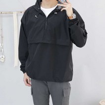 로코비전 오버핏 아노락 반집업 후드 점퍼 바람막이 남자 후드티 남녀공용