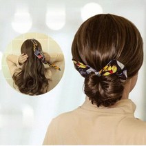 22 색상 Deft Bun 여성용 머리띠 헤어 액세서리 소녀 귀여운 머리 밴드 로프 빈티지 헤어 보우 밴드 2021 New Hair Bun Maker, 1개, 14 p-c-01 싱글 사이즈