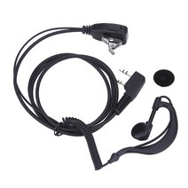 BAOFENG UV5R/KENWOOD/HYT 용 2 핀 이어피스 헤드셋 PTT 마이크 1m 이어 후크 워키 토키 버드 인터폰, 02 2PCS