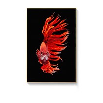 행운 붉은 금붕어 금전운 가득 보석십자수 재료, 70x100CM
