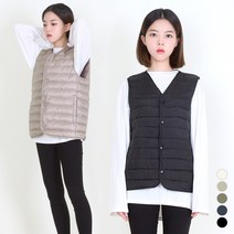 디코르스 M~2XL 여성 오리털 패딩조끼 여자 빅사이즈 경량 조끼(WEDKT542) 다운패딩조끼