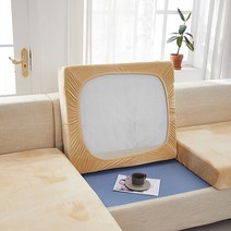 Airldianer 벨벳 솔리드 컬러 소파 쿠션 커버 거실 탄성 소파 funiture 수호자 소파 커버 strenth slipcovers, 베이지, 등받이 쿠션 커버