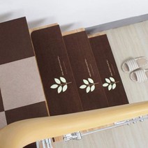야광 강아지 계단 미끄럼방지 논슬립 매트 패드 카페트, 계단매트5p(무지브라운)