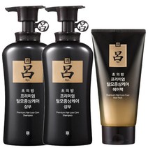 려 초의방 프리미엄 탈모증상케어 샴푸 490ml x 2개+탈모 헤어팩 300ml, 1세트