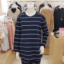 마더피아HY 임부복 임산부 이지웨어 스트라이프 면수유티 RTO1003T NB