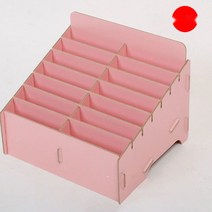 명함수납함 핸드폰 오피스 호텔 꽂이 스탠드 사무실 케이스, 14칸 핑크