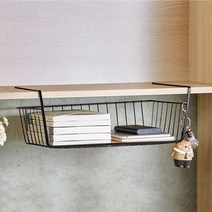 또또상회 철제 수납걸이 철망 바스켓 주방 선반 바구니 책장, 화이트