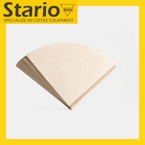 Stario 커피여과지 100매입 여과지 V60 브라운 02형 2~4인용, 100매
