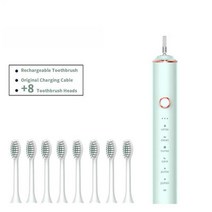 초음파 미세전류 전동 자동 칫솔 스마트 소닉 5 기어 가정용 부드러운 머리카락 USB 충전 IPX7 방수 치아 깨끗한 구강 미백, CHINA_light green8