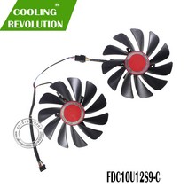 XFX RX580 RX584 RX588 그래픽 카드 냉각 팬용 FDC10U12S9-C DC12V 0.45AMP 직경 95MM 그래픽/비디오 쿨러 팬, 한개옵션0