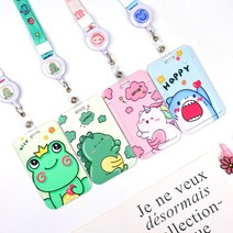 오루아 개구리 명찰 사원증 목걸이 출입증 케이스 교통카드 릴홀더, 샤크